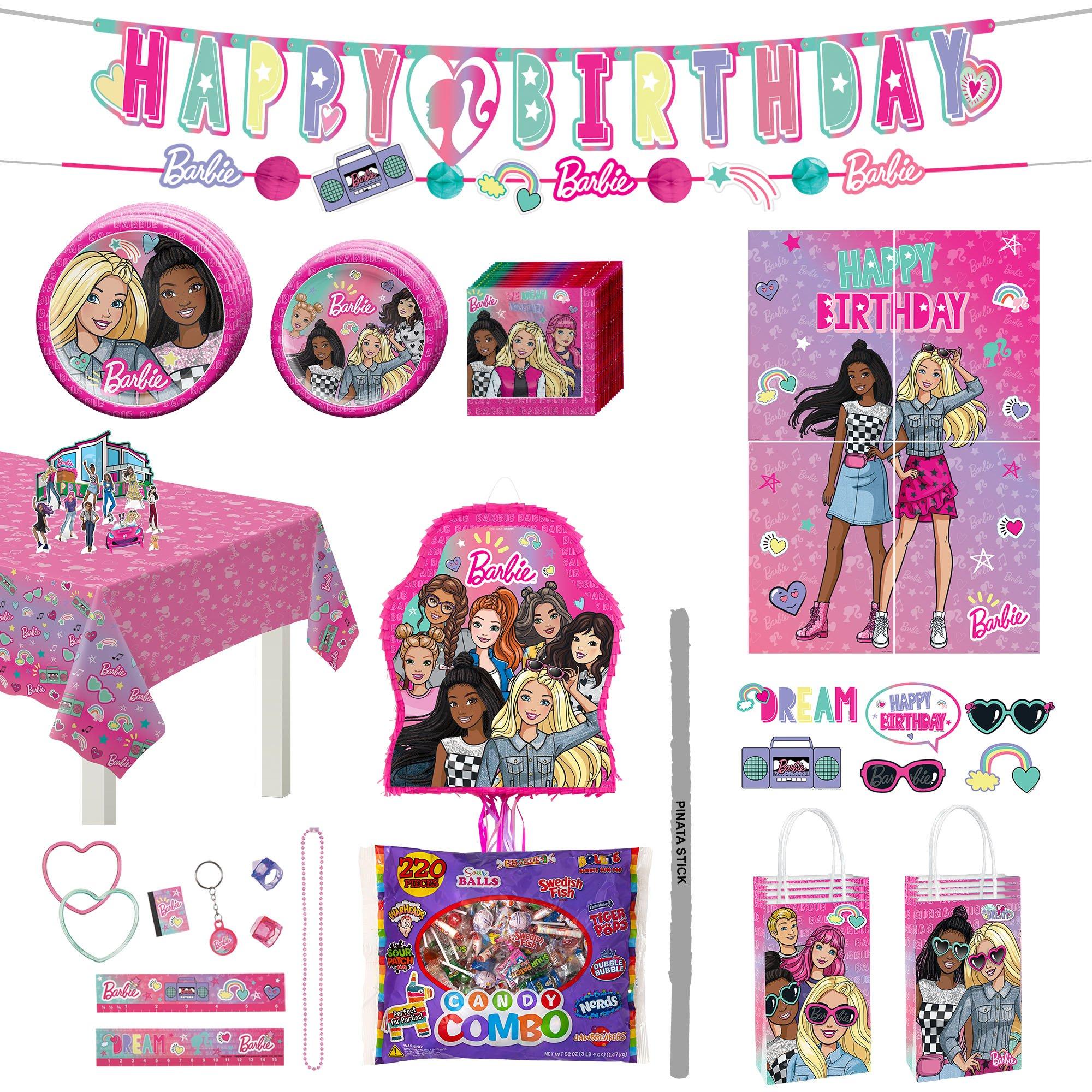 Barbie sparkle standard birthday party tableware kit sale